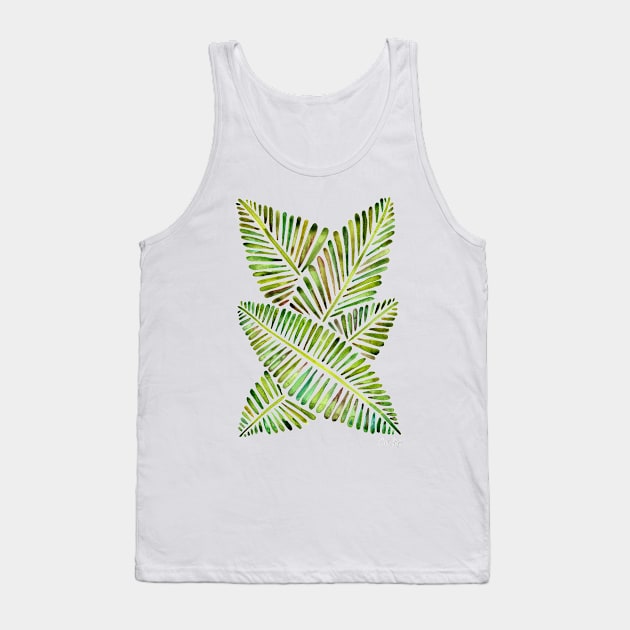 Green Banana Leaves Tank Top by CatCoq